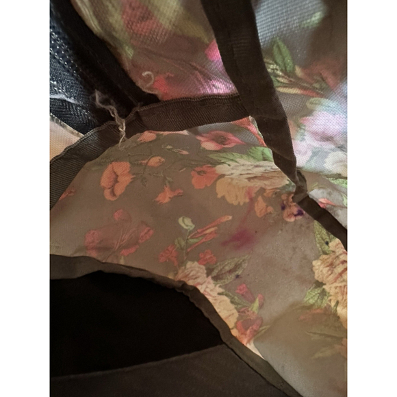 JanSport Cross Town School Backpack With Front Pocket Grey Bouquet Floral Print - Picture 8 of 15